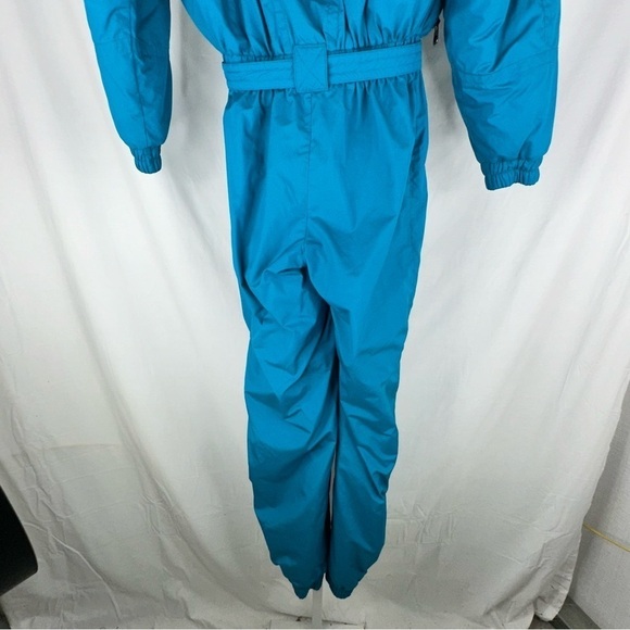 Vintage One Piece Ski Suit Snowsuit Blue, Women Size 10, Toasty Warm, CB Sports - Picture 8 of 13
